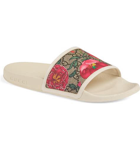 gucci shoes flowers|Gucci floral slides nordstrom.